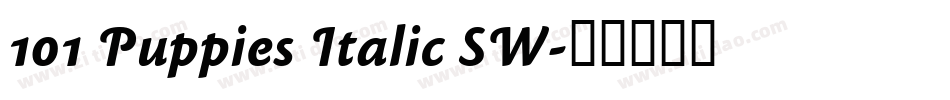 101 Puppies Italic SW字体转换